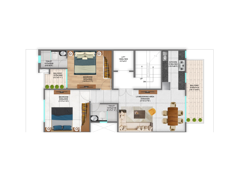 Signature Global Millennia Affordable house - Floor Plan