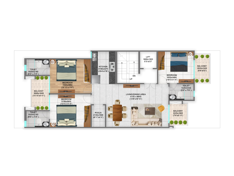 Signature Global Millennia Affordable house - Floor Plan