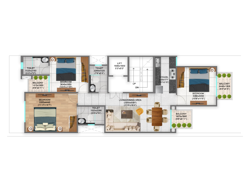 Signature Global Millennia Affordable house - Floor Plan