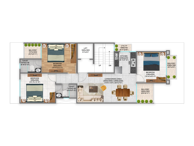 Signature Global city 81 unit-plan type-b/s1