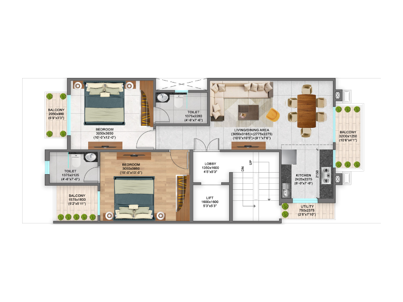 Signature Global city 81 unit-plan type-b/s3