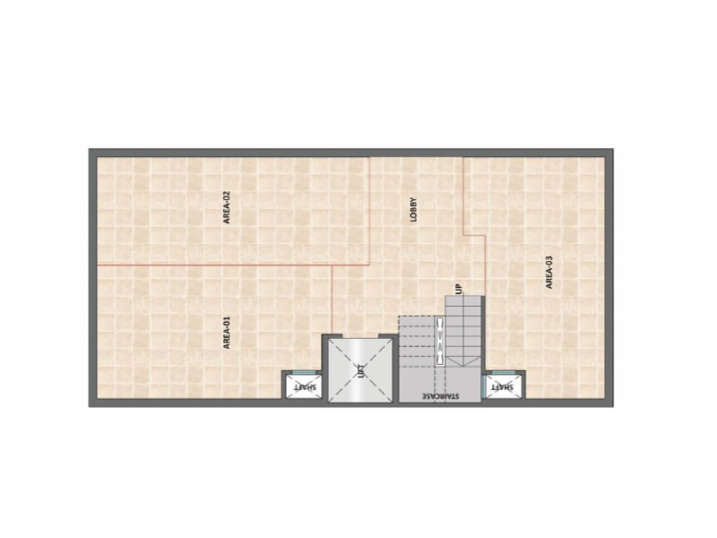 Project Unit Plans – Type B (2 BHK Flat + Toilet) Apartment for sale in Gurgaon – Basement Plan – Signature Global City 92