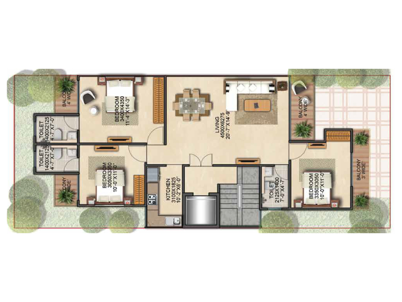 Signature Global Park Premium Floor - Unit Plan