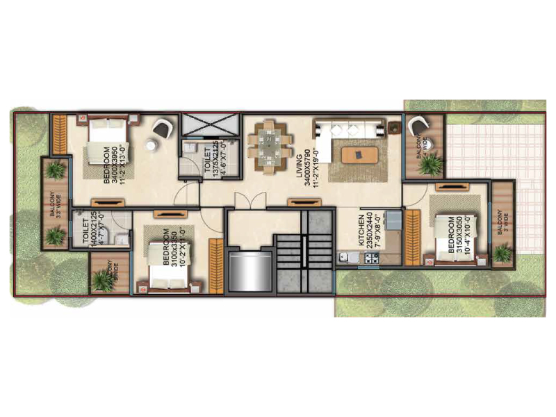 Signature Global Park Premium Floor - Unit Plan