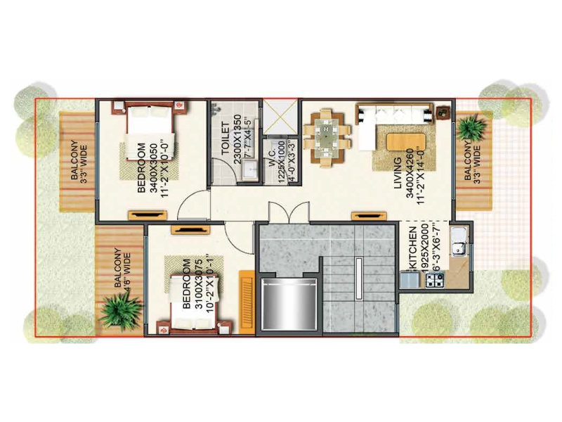 Signature Global Park Premium Floor - Unit Plan