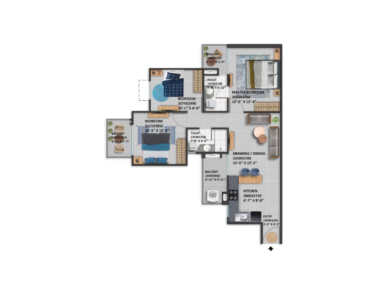 Signature Global Imperial Floor Plan 3