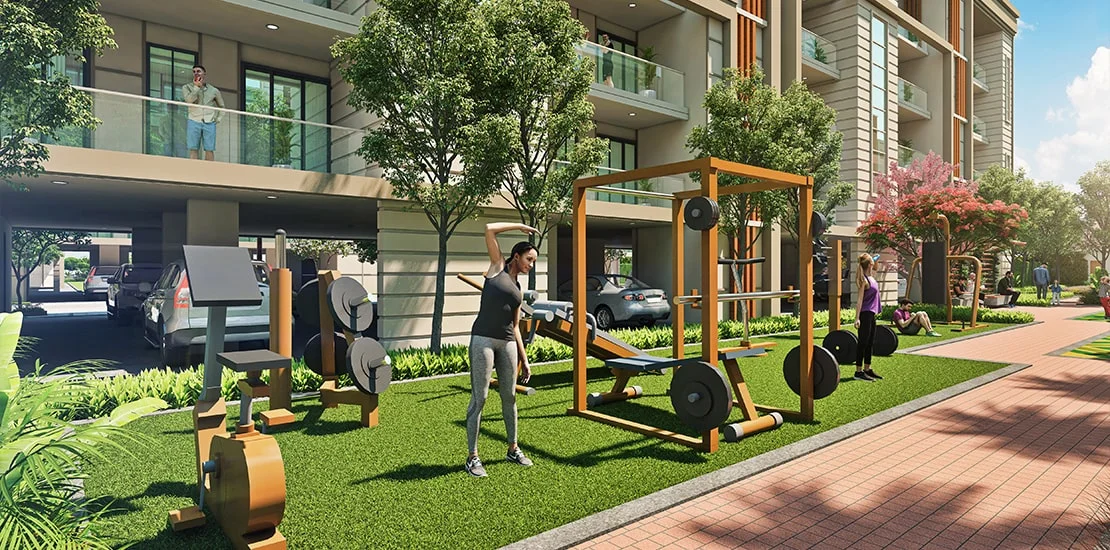 Open Gym for residents in best luxury housing society at Signature Global City 37 D 2
