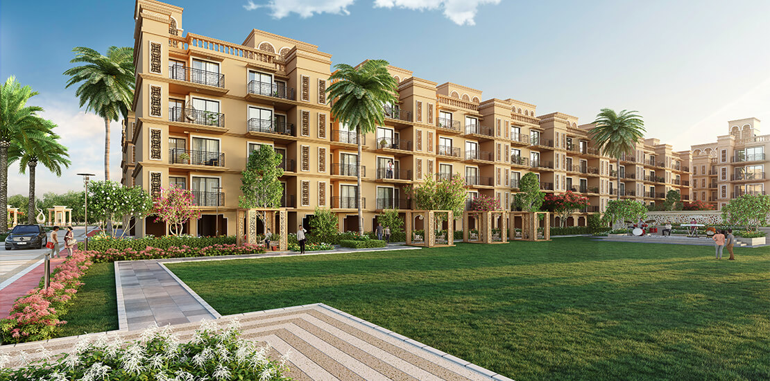 Residential society inside view of 2&3 bhk luxury independent floors for sale in signature global park 4&5 in sector 36, Sohna, South of Gurugram.