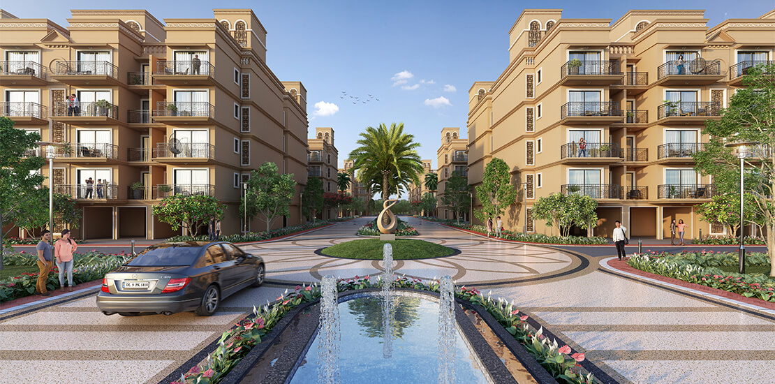 Roads inside Signature global park 4&5 luxury residential property in sector 36, Sohna, South of Gurugram.
