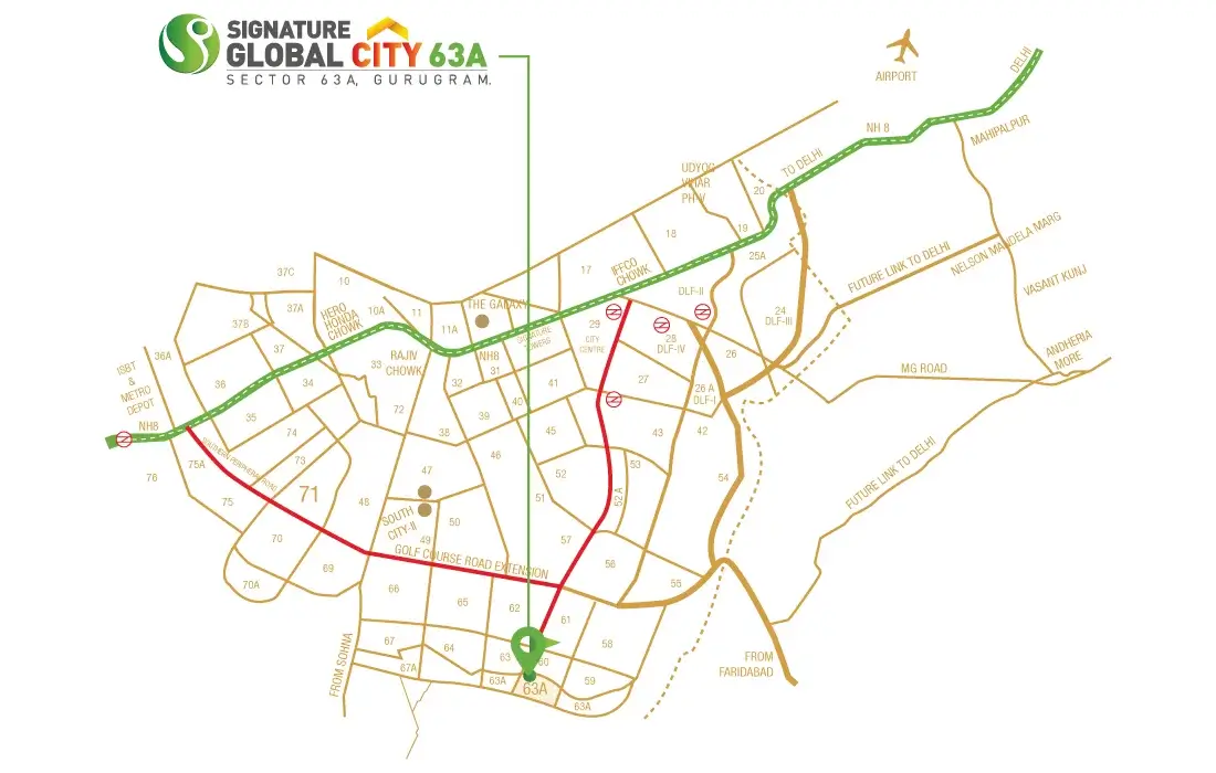 Signature Global Millennia Affordable house - Location Advantage