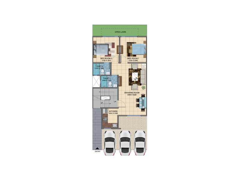 First Floor Plan - Sunrise Premium Residential Floors at Signature Global karnal 
