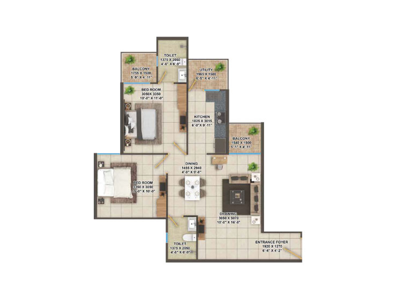 Signature global  Superbia Affordable House - Unit Plan