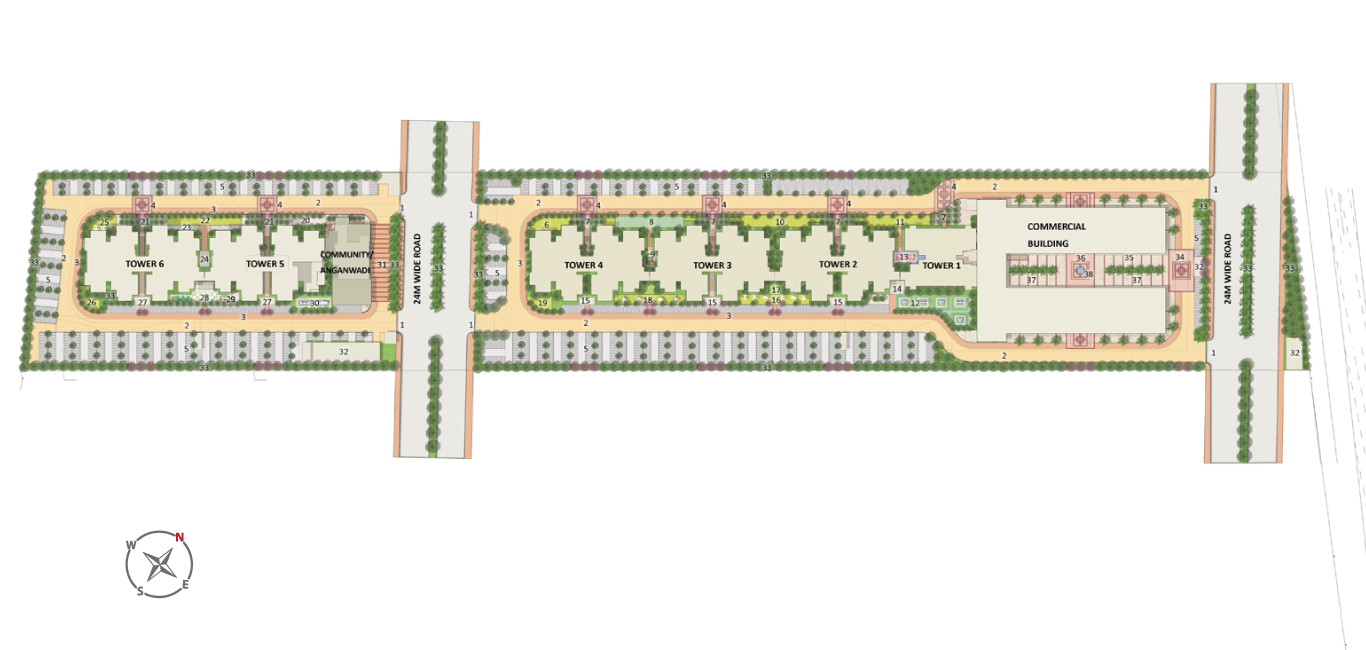 Signature Global Millennia Affordable house - Site Plan