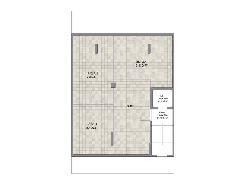 Signature Global City 79B - Type B (Basement Plan)