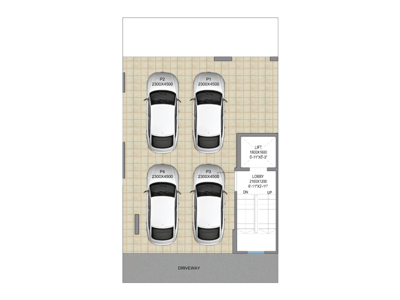 Signature Global City 79B - Type C (Stilt Floor Plan)